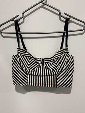 American Apparel Stripped Crop Top - Size M